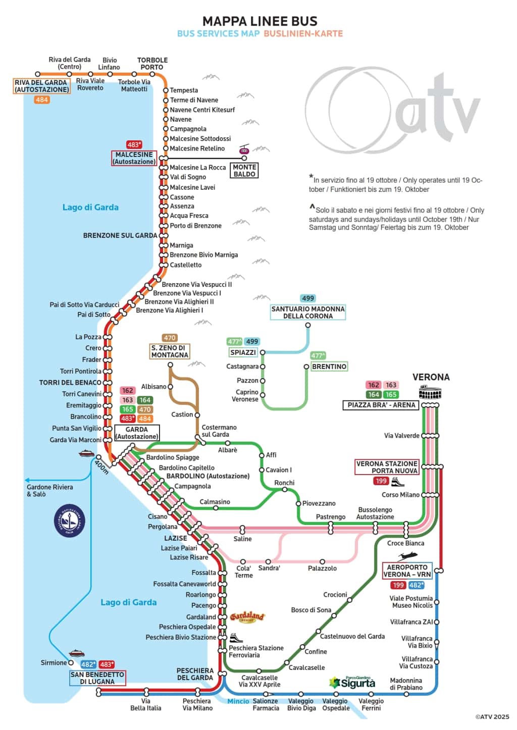 Map of ATV lake routes